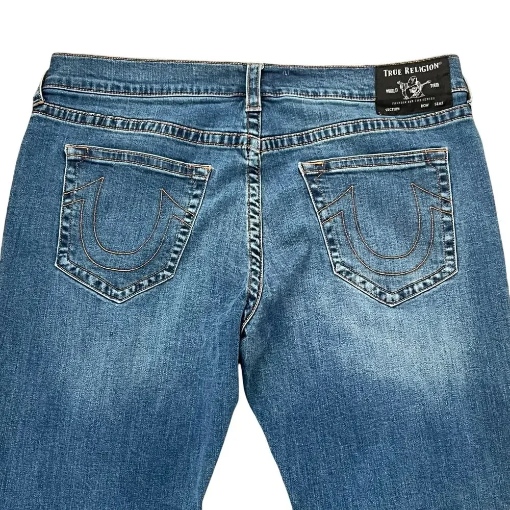 True Religion Geno Relaxed Slim Jeans Men's Size 38 Blue Denim Straight 40X32